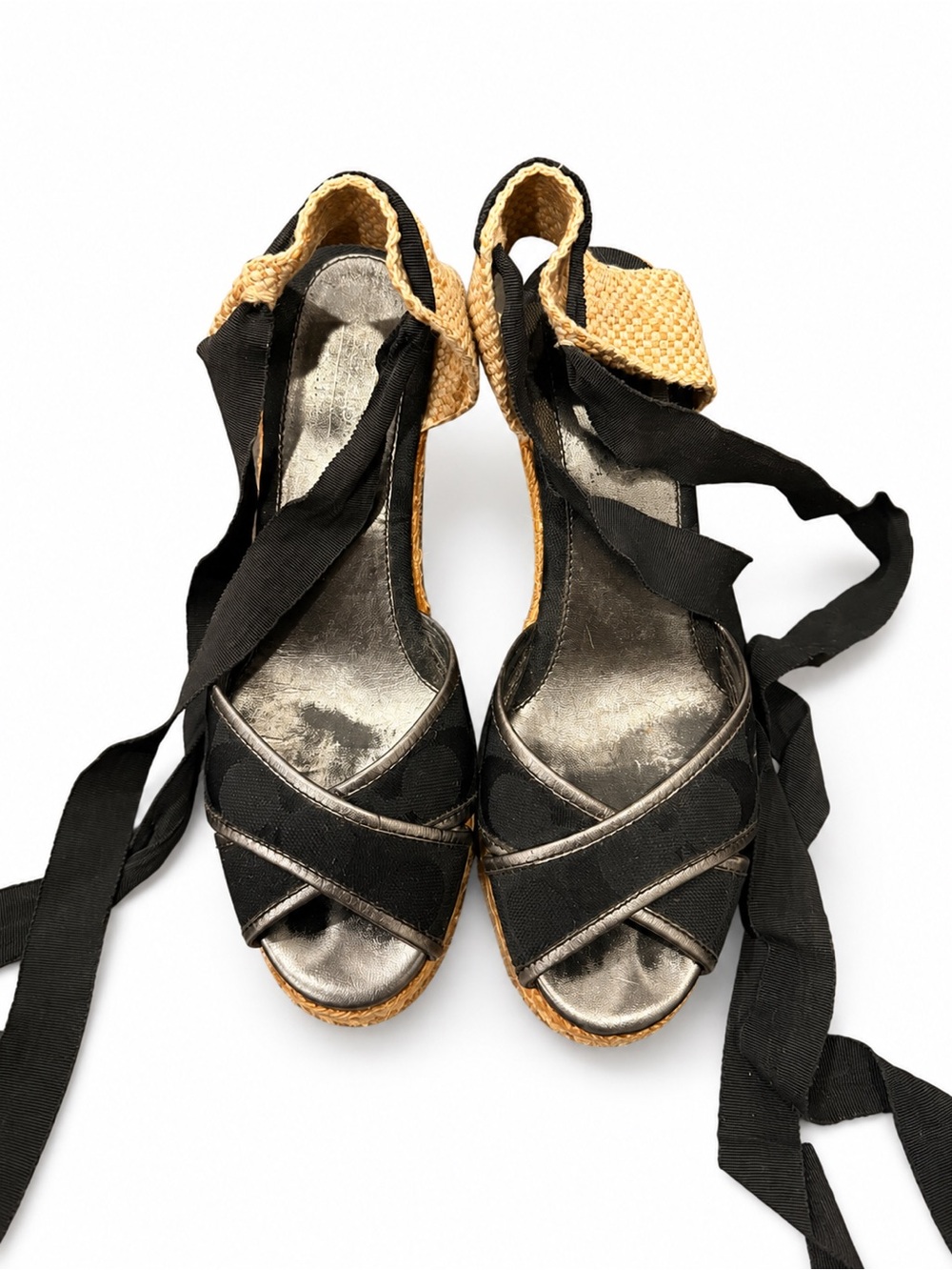 Coach Espadrille Wedge Sandals – Women’s Size 7.5B